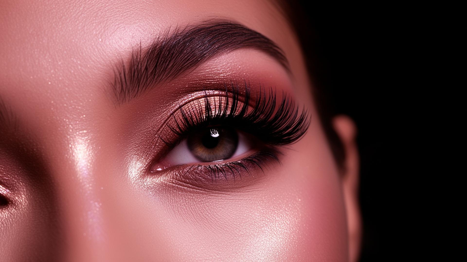 Close-up of luxurious lash extensions
